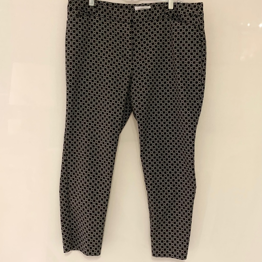 Liz Claiborne Black/White Ankle Pants